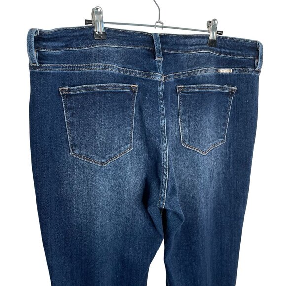 Kancan Bootcut Button Front Distressed Jeans, 34 - Picture 5 of 9